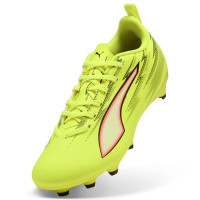 PUMA Ultra 6 Play Gazon Naturel Artificiel Chaussures de Foot (MG) Enfants Néon Jaune Rouge Noir