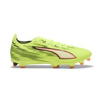 PUMA Ultra 6 Match Gazon Naturel Artificiel (MG) Néon Jaune Rouge Noir