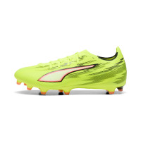 PUMA Ultra 6 Match Gazon Naturel Artificiel (MG) Néon Jaune Rouge Noir