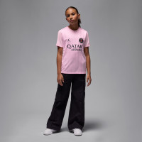 Nike Paris Saint-Germain x Jordan Pre-Match Trainingsshirt 2025-2026 Kids Roze Zwart
