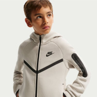 Gilet de sport Nike Tech Fleece pour Enfants Beige Noir