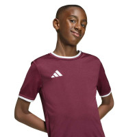 Kit de football adidas Entrada 26 pour Enfants, rouge foncé, blanc