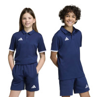 adidas Entrada 26 Polo Kids Donkerblauw Wit