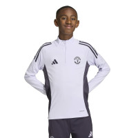 Survêtement adidas Manchester United 1/4-Zip 2025-2026 pour Enfants, violet et noir