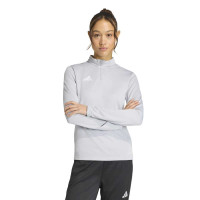 Haut d'entraînement adidas Entrada 26 pour femme, gris et blanc