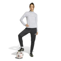 Haut d'entraînement adidas Entrada 26 pour femme, gris et blanc