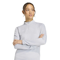 Haut d'entraînement adidas Entrada 26 pour femme, gris et blanc