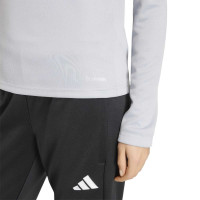 Haut d'entraînement adidas Entrada 26 pour femme, gris et blanc