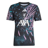 adidas Liverpool Pre-Match Maillot d'Entraînement 2025-2026 Noir Vert Rose