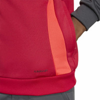 adidas Liverpool Track Sweat à Capuche 1/4-Zip 2025-2026 Enfants Rouge Gris Argenté