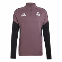 Haut d'entraînement adidas Real Madrid 1/4-Zip 2025-2026 violet noir blanc