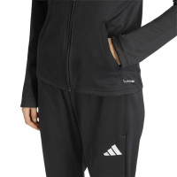 Survêtement adidas Entrada 26 à fermeture éclair intégrale pour Femmes, noir et blanc