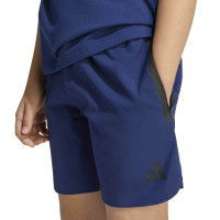 Short de voyage adidas Tiro pour enfants, bleu foncé et noir