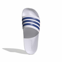 adidas Adilette Shower Claquettes Blanc Bleu Foncé Rouge