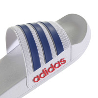 adidas Adilette Shower Slippers Wit Donkerblauw Rood