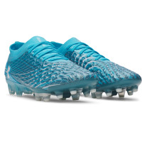 Under Armour Magnetico Elite 5 Gazon Naturel Chaussures de Foot (FG) Bleu Azure Blanc