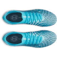 Under Armour Magnetico Elite 5 Gazon Naturel Chaussures de Foot (FG) Bleu Azure Blanc