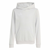 Survêtement à capuche adidas Entrada 26 pour Enfants, gris et blanc