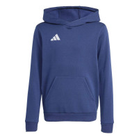 Sweat à capuche adidas Entrada 26 pour enfants, bleu foncé et blanc