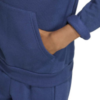 Sweat à capuche adidas Entrada 26 pour enfants, bleu foncé et blanc