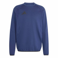 Pull adidas Tiro Travel Crew bleu foncé noir