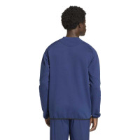Pull adidas Tiro Travel Crew bleu foncé noir