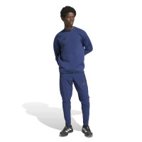 Pull adidas Tiro Travel Crew bleu foncé noir