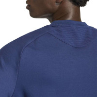Pull adidas Tiro Travel Crew bleu foncé noir