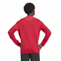 adidas Tiro Travel Crew Sweater Rood Zwart