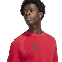 adidas Tiro Travel Crew Sweater Rood Zwart
