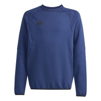 Pull adidas Tiro Travel Crew pour enfants bleu foncé noir