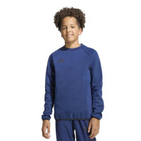 Pull adidas Tiro Travel Crew pour enfants bleu foncé noir