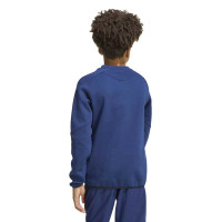 Pull adidas Tiro Travel Crew pour enfants bleu foncé noir