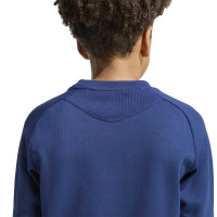 Pull adidas Tiro Travel Crew pour enfants bleu foncé noir