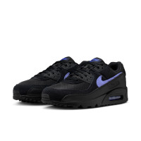 Nike Air Max 90 Baskets Noir Gris Foncé Violet
