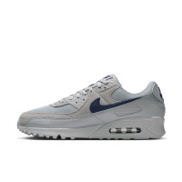 Nike Air Max 90 Baskets Gris Gris Argenté Bleu Foncé