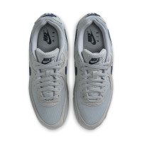 Nike Air Max 90 Baskets Gris Gris Argenté Bleu Foncé
