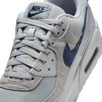 Nike Air Max 90 Baskets Gris Gris Argenté Bleu Foncé