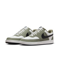 Nike Court Vision Low Baskets Blanc Vert Olive Noir