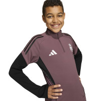 adidas Real Madrid Trainingstrui 1/4-Zip 2025-2026 Kids Paars Zwart Wit