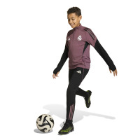 adidas Real Madrid Trainingstrui 1/4-Zip 2025-2026 Kids Paars Zwart Wit