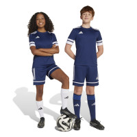 Short de football adidas Squadra 25 pour Enfants, bleu foncé et blanc