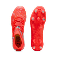 PUMA Future 9 Match IJzeren-Nop Voetbalschoenen (SG) Felrood Zilver Zwart