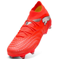 PUMA Future 9 Match IJzeren-Nop Voetbalschoenen (SG) Felrood Zilver Zwart