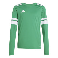 Maillot de football à manches longues adidas Squadra 25 pour enfants, vert et blanc