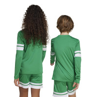 Maillot de football à manches longues adidas Squadra 25 pour enfants, vert et blanc
