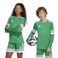 Maillot de football à manches longues adidas Squadra 25 pour enfants, vert et blanc
