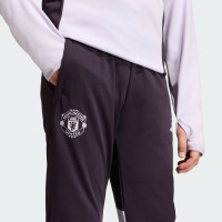 adidas Manchester United Trainingsbroek 2025-2026 Kids Zwart Paars