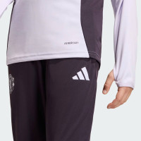 adidas Manchester United Trainingsbroek 2025-2026 Kids Zwart Paars