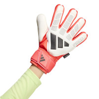 adidas Predator Match Fingersave Gants de Gardien de But Enfants Blanc Rouge Noir